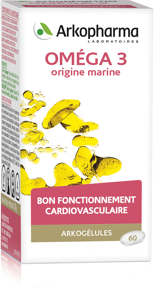 ARKOGELULES Omega 3 origine marine Caps Flacon de 60